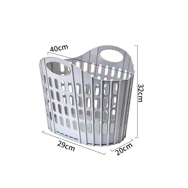 Fold the dirty clothes basket-small gray