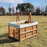 Folding picnic basket-Brown with Beige
