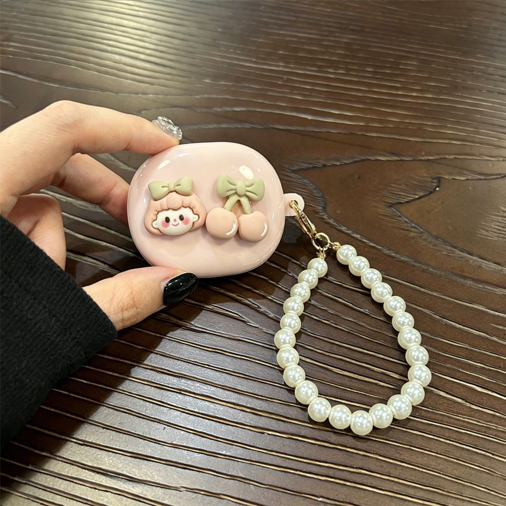 Girl Cherry [Pink Shell] + Pearl Bracelet AirPods 2