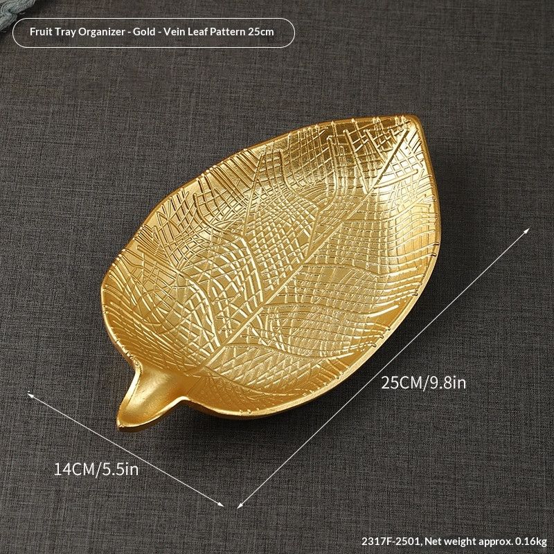2317F-2501-Gold--VeinedLeaf25cm