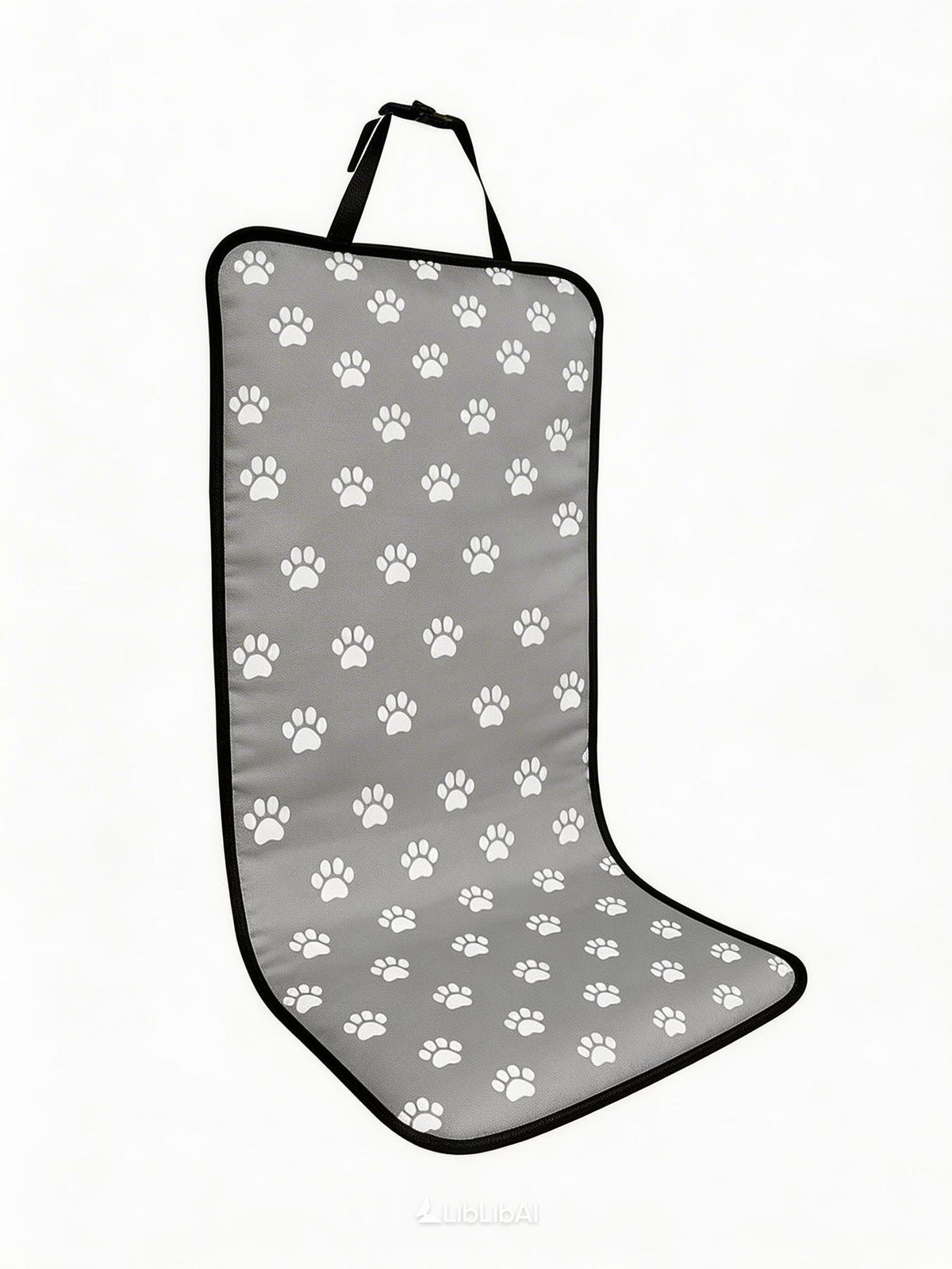 PetGrayPawPrintCarMat