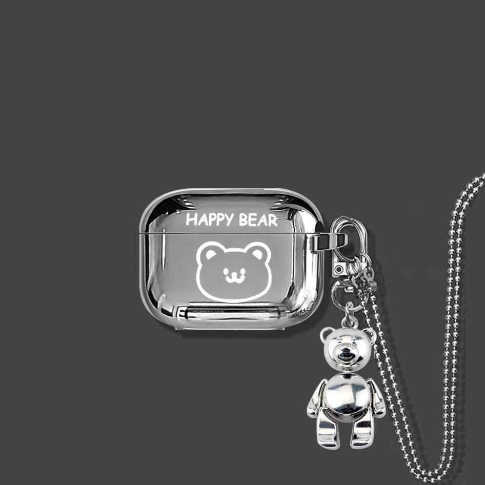 HAPPY Bear Airpods Pro2 Case+Keyring+Necklace