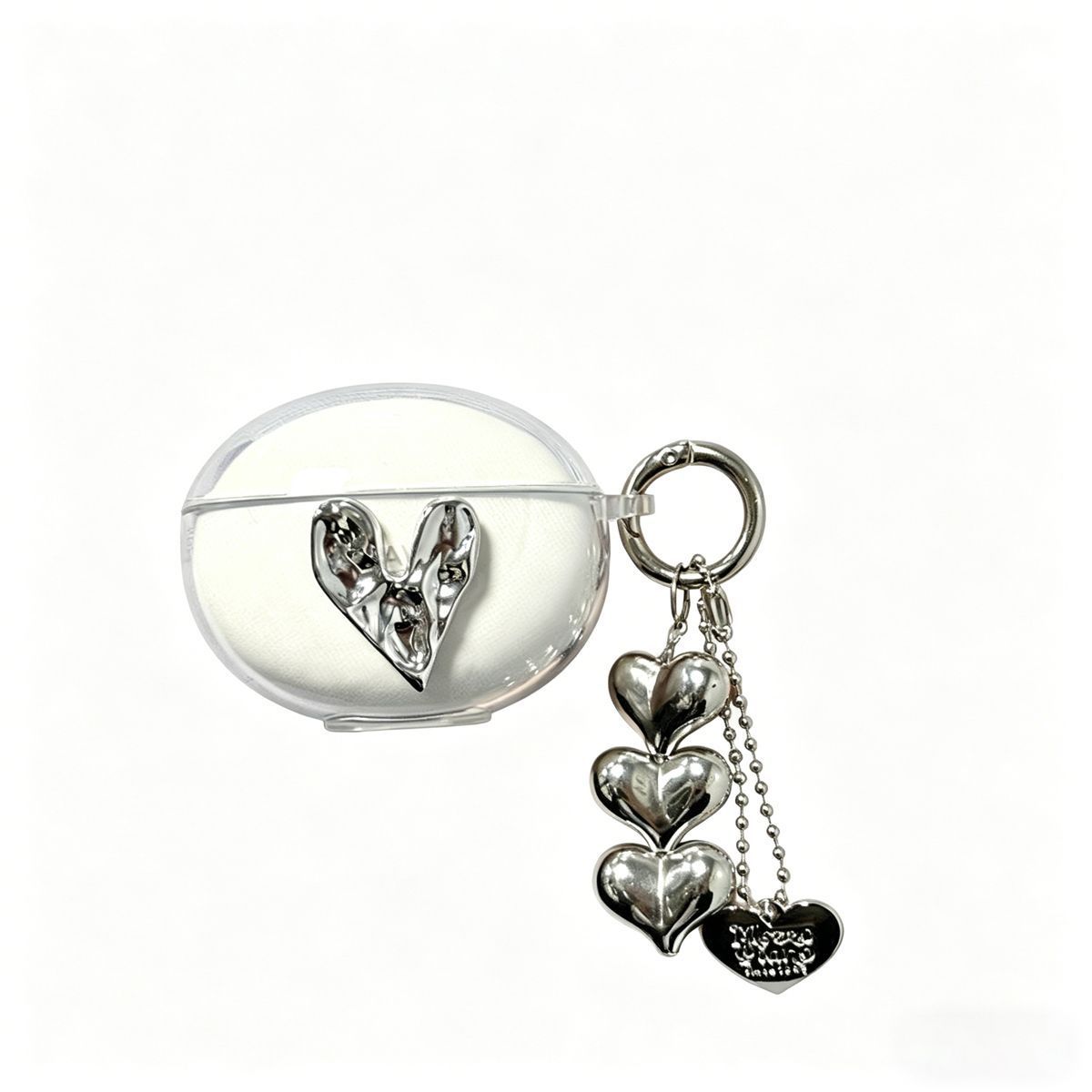 Irregular Heart Transparent Shell + Three Hearts Apple AirPods 4