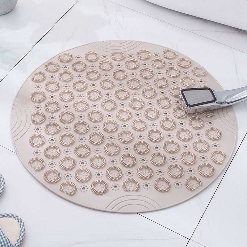 Ivory Round Non-Slip Massage Bath Mat 55×55cm