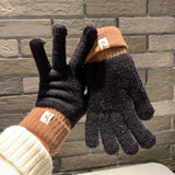 Knit Gloves Black