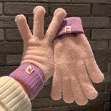 Knit Gloves Pink