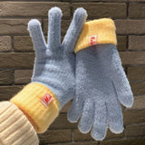 Knit Gloves Sky Blue