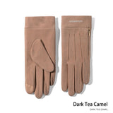 Ladies Winter Warm Cashmere Gloves DY36 Dark Tea Camel