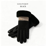 Ladies Winter Warm Cashmere Gloves DY50 Black