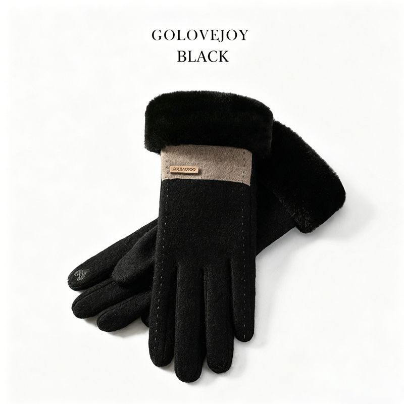Ladies Winter Warm Cashmere Gloves DY50 Black
