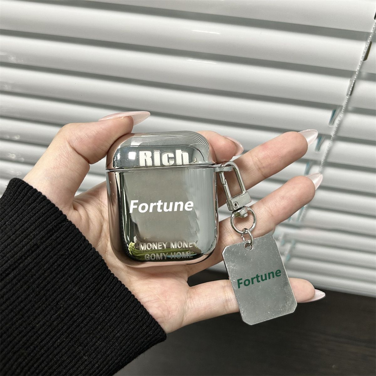 Laser Engraved Fortune + Matching Keychain Apple AirPods pro