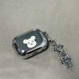 Laser Engraved XX Bear + Matching Keychain Apple AirPods 3