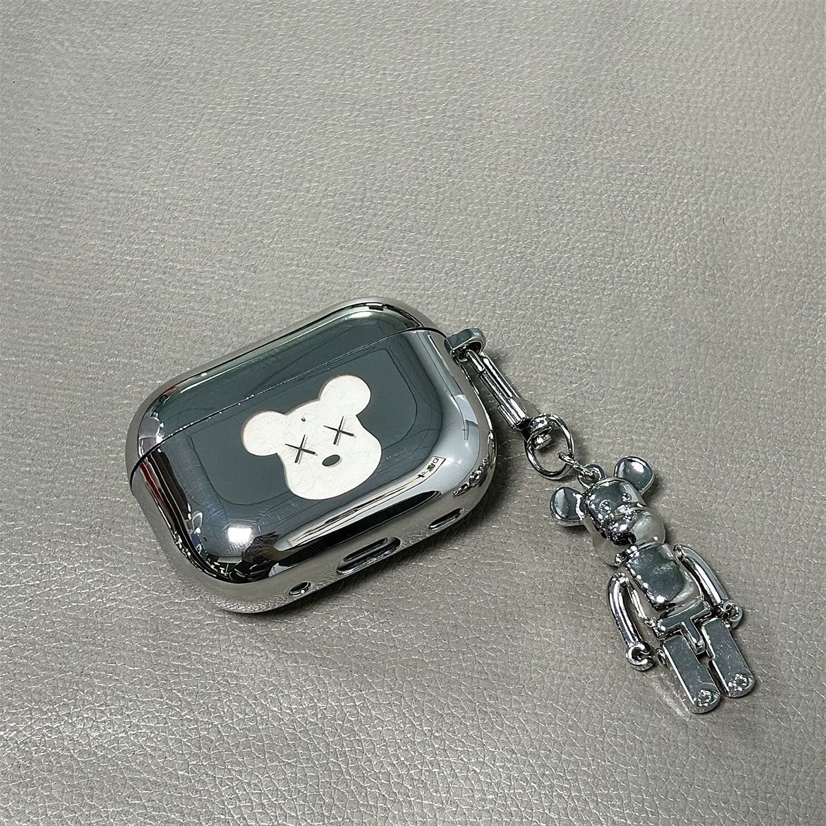 Laser Engraved XX Bear + Matching Keychain Apple AirPods pro