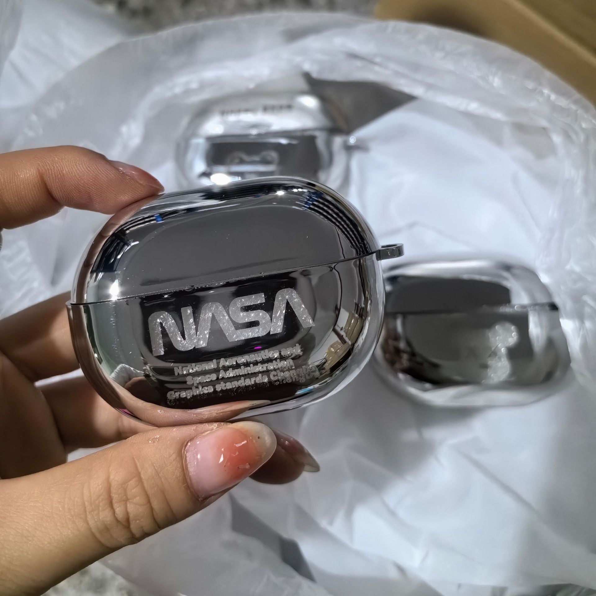 NASA Same Color Ring Bluetooth Headphone Case Apple AirPods 2