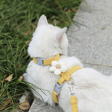 Pet Harness-yellow+1.2m Leash+Size S