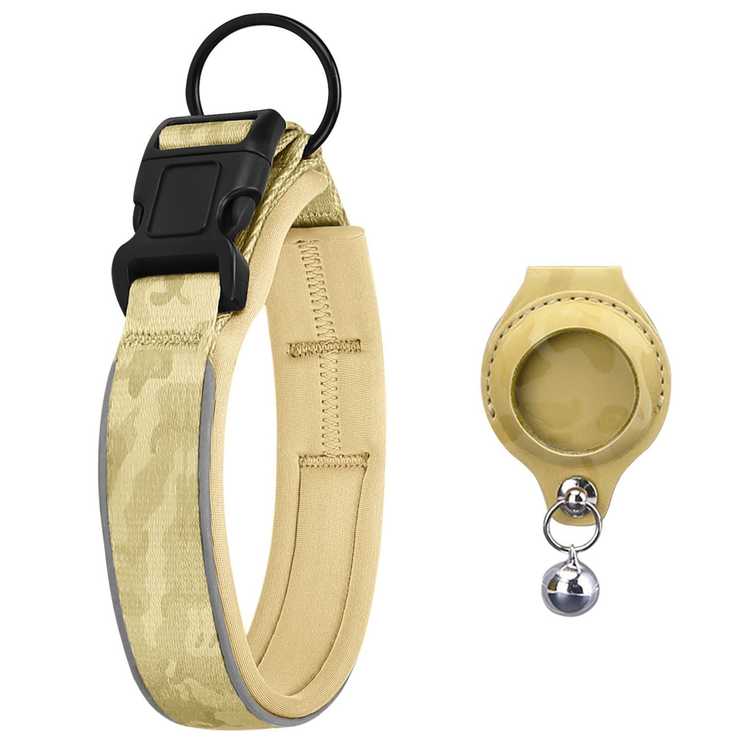 Pet positioning collar-Camo Yellow 1Pair1-M-without locator
