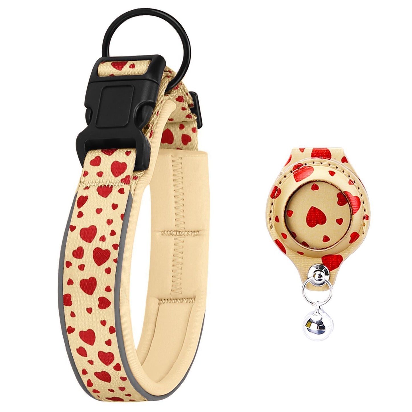 Pet positioning collar-Heart Yellow 1Pair1-S-without locator