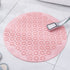 Pink Round Non-Slip Massage Bath Mat 55×55cm