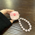 Semi-transparent bow [pink shell] + pink bead bracelet AirPods Pro