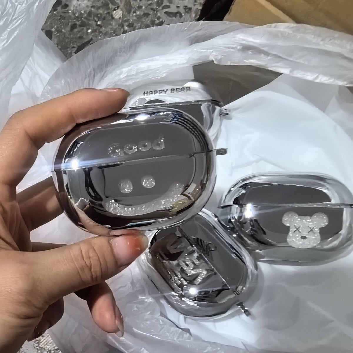 SmileyFace AirPods 3 Bluetooth Earbud Case with matching ring