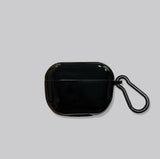 Solid Black Soft Case + Hook AirPods 1/2