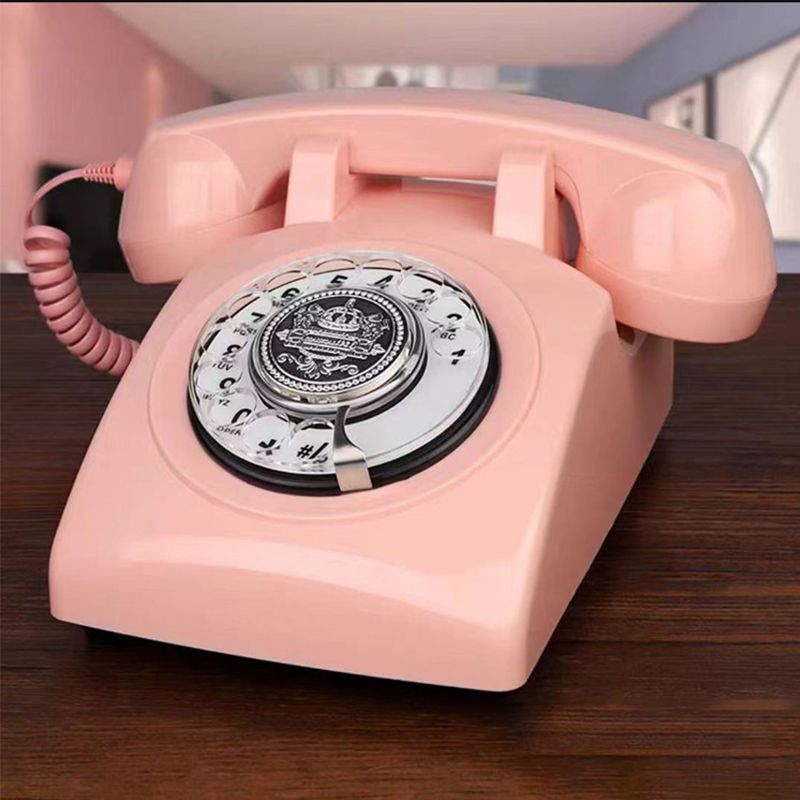 Wireless Bluetooth Desk Phone Style 1-pink