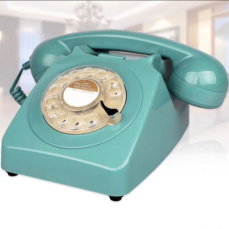 Wireless Bluetooth Desk Phone Style 2-blue green