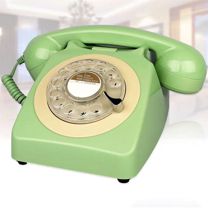 Wireless Bluetooth Desk Phone Style 2-green