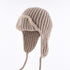 Women Plain Aviator Hat with Earflaps Khaki