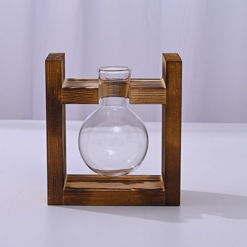 HydroponicWoodenFramewithSnap-On-SphericalSingleBottle