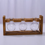 HydroponicWoodenFramewithSnap-On-SphericalTripleBottle