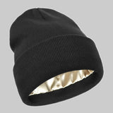 2Pcs Knit Beanie Black 01