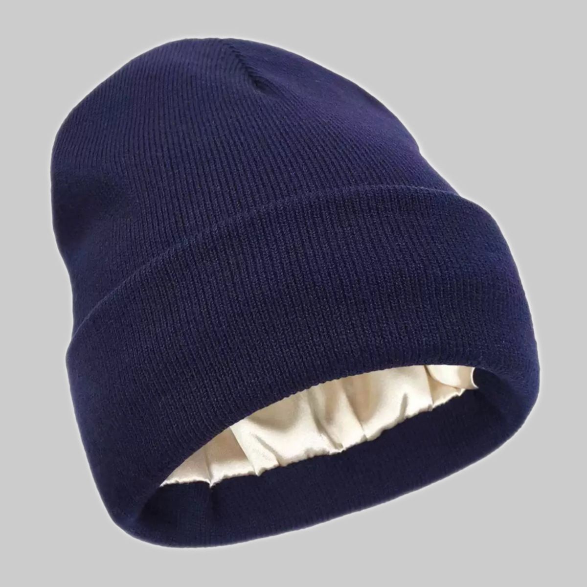 2Pcs Knit Beanie Navy blue 02