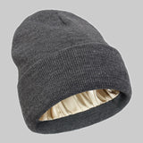 2Pcs Knit Beanie grey 05