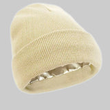 2Pcs Knit Beanie off white 06
