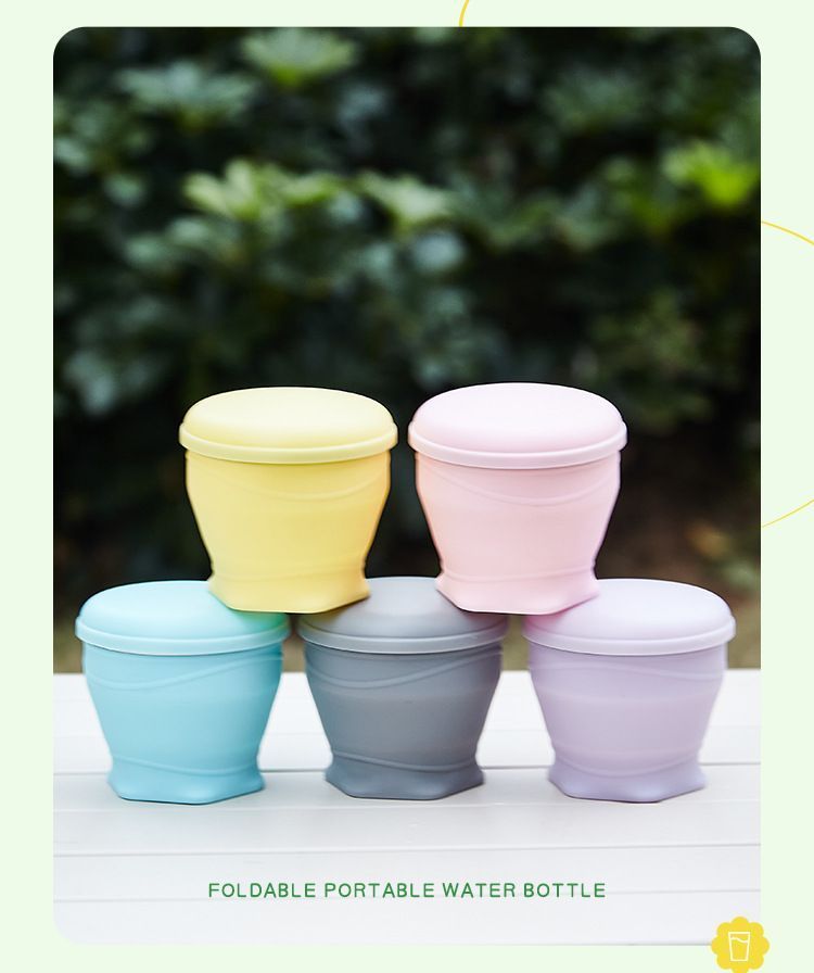 4Pcs Portable Folding Outdoor Water Cup - Pink 