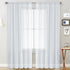 2 Pack Semi Blackout Sheer Curtains-Bleached White