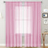 2 Pack Semi Blackout Sheer Curtains Pink