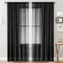 2 Pack Semi Blackout Sheer Curtains Black