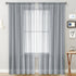 2 Pack Semi Blackout Sheer Curtains Gray