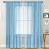 2 Pack Semi Blackout Sheer Curtains Light Blue