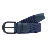 Men's Woven Belt Navy Blue 02