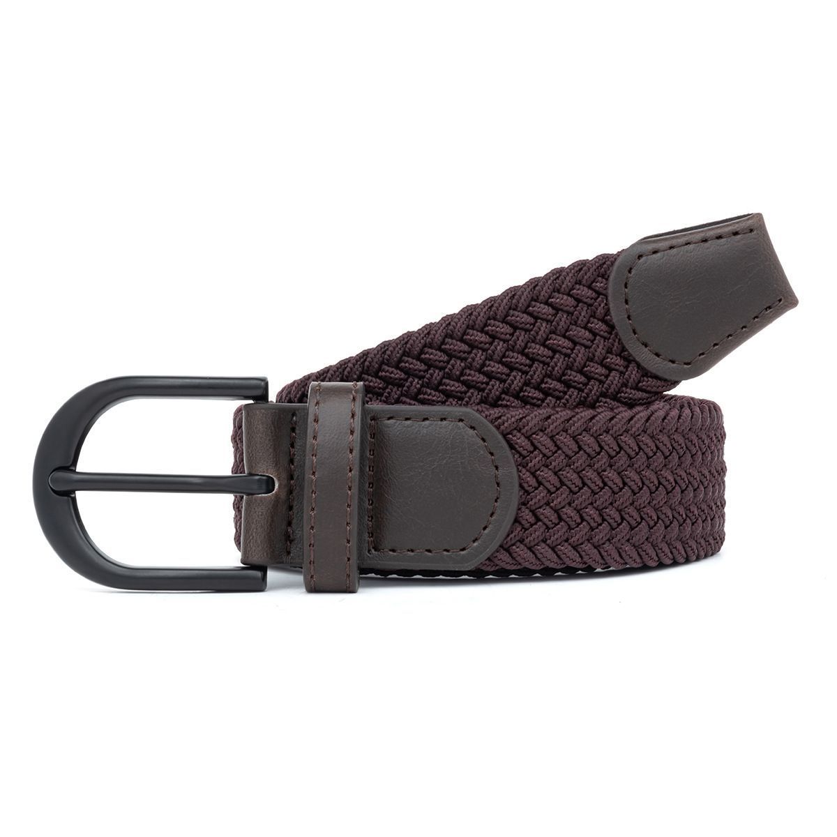 Men's Woven Belt Brown 03