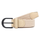 Men's Woven Belt Beige 01