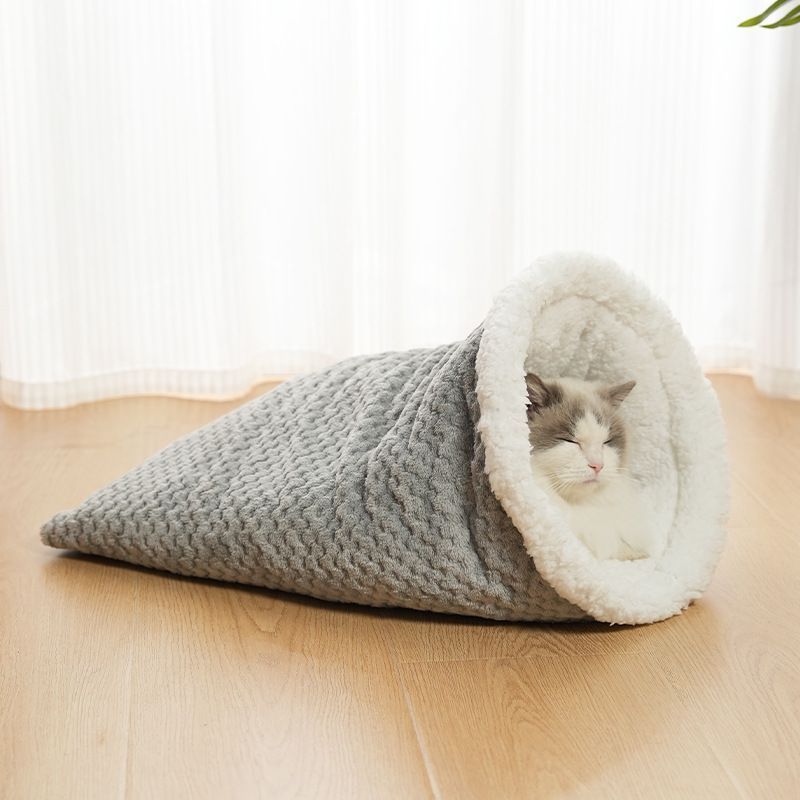 Upgraded Support Pet Warm Bed Gray
