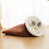 Upgraded Support Pet Warm Bed Dark Brown