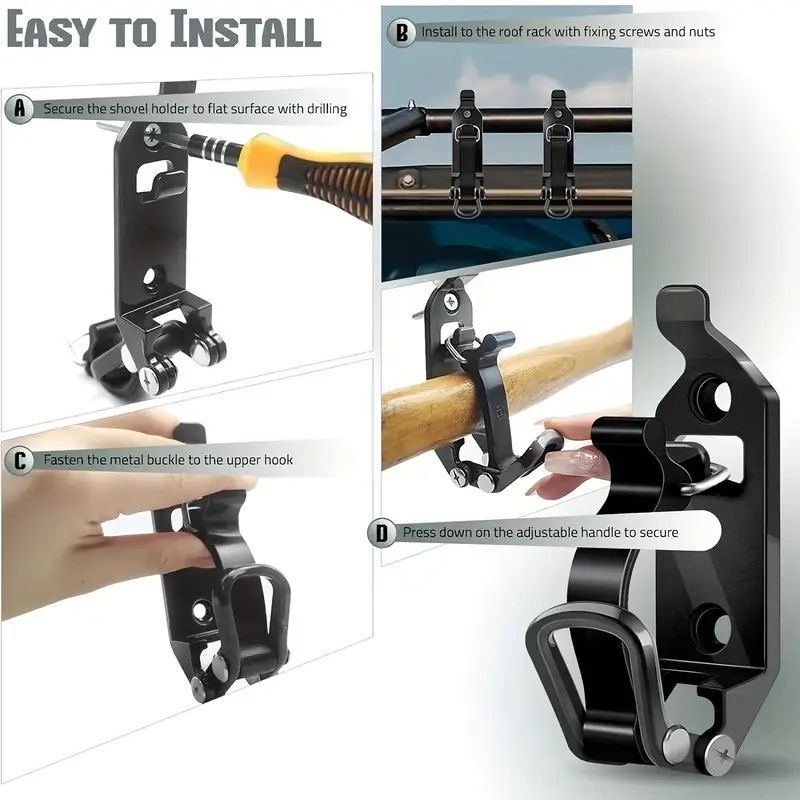 8 Pcs Fixed Hanging Latch Black