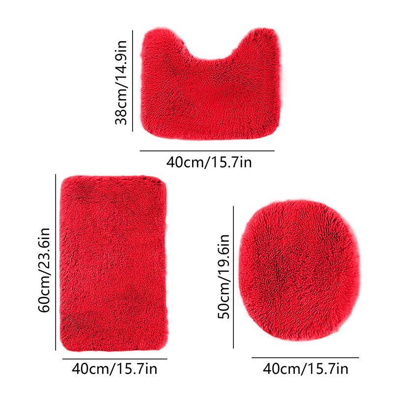 Bathroom Rugs Sets Red