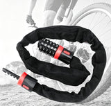 Bike Combination Lock - Black Red, 1.2m