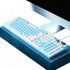 104 Keys Wired Keyboard Blue And White